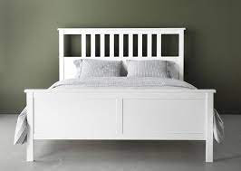 hemnes bed frame white stain luröy