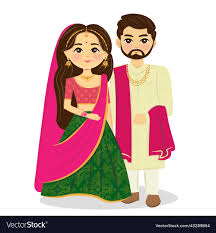 indian wedding couple royalty free