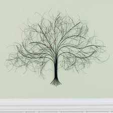 Black Tree Metal Wall Art Acorn