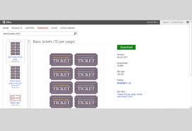 Free Ticket Templates 8 Per Page Templatee Ga