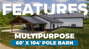 60 x 104 pole barn with living e