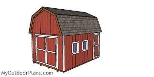 12x16 Gambrel Shed Plans Myoutdoorplans