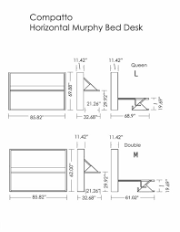 Horizontal Italian Wall Bed Desk