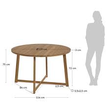 dafne round garden table in solid