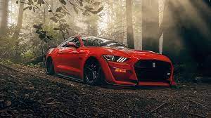 ford ford mustang gt red car hd