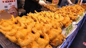 치킨 종류만 10가지 넘는? 역대급 시장 통닭의 성지! 옛날통닭, 닭강정, 똥집튀김 / korean original fried  chicken / korean street food - Bilibili