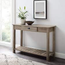 Walker Edison Country Style Entry Console Table Gray