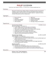 Technical Project Manager Resume Examples Free To Try