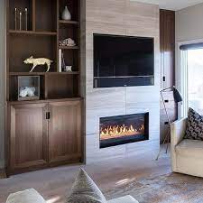 Stone Fireplace With Inset Tv Design Ideas