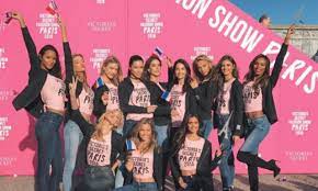 victoria s secret angels jet to paris