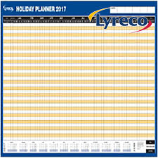 Lyreco Unmounted Annual Holiday Planner