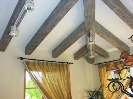 staining and painting fake wood beams