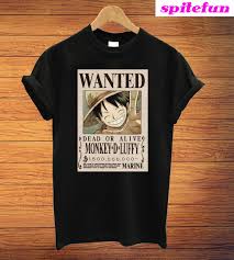 91142 one piece anime manga wanted roronoa zoro decor laminated poster uk. One Piece Anime Monkey D Luffy Wanted Poster T Shirt