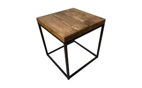 reclaimed wood side table sustainable
