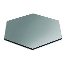 glass hexagon grey tinted toughened