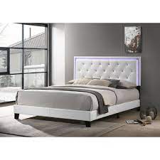 Full Bed Frame With Tufted Headboard