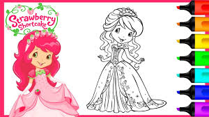 More cartoon characters coloring pages. Strawberry Shortcake Princess Coloring Pages Art And Coloring Fun Youtube