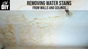 how to remove water stains on ceiling