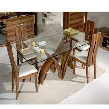 glass top dining table at rs 55500 set