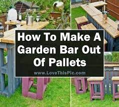 How To Make A Garden Bar Out Of Pallets