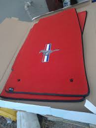 ford mustang new torch red floormats