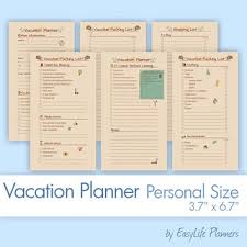 Vacation Planner Personal Size From Easylifeplanners On Etsy