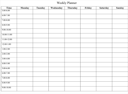 7 Free Weekly Planner Template Schedule Planners Word Excel