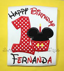 Happy Birthday Embroidered Shirt First One 1 2 3 4 5 6 7 8 9