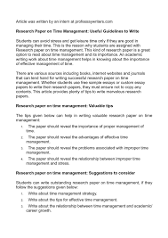 calam eacute o research paper on time management useful guidelines to write 
