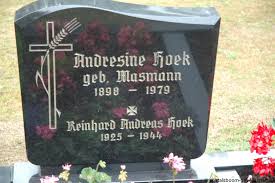 Grab von Reinhard Andreas Hoek (1925-1944), Friedhof Backemoor