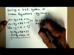 Solving A 3x3 System Of Equations By
