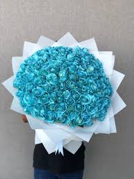 101 baby blue roses 24 hours flower