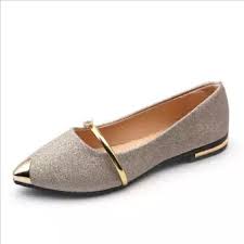 Ministar Elegant Women Pointed Toe Low Heels Frosted Shoes