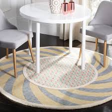 safavieh novelty 4 ft round area rug ivory blue rose