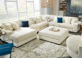 lindyn ivory 6pc laf chaise sectional