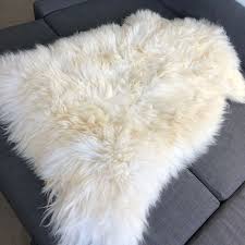 white sheepskin rug 100 natural uk