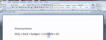 How To Write Chemical Formulas In Word