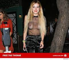 Bella Thorne Goes Braless with Nipples Out in See-Through Top (PHOTO  GALLERY)