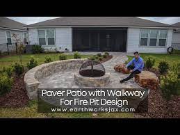 Paver Patio With Walkway For Fire Pit