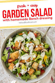 Garden Salad With Homemade Ranch
