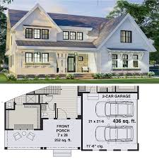 4 Bed Modern Farmhouse Plan With Two