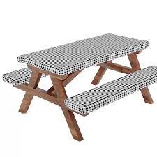 Picnic Table Cover With Cushions 3 Pcs Set