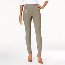 Inc International Concept Womens Curvy Fit Skinny Pants Olive 4