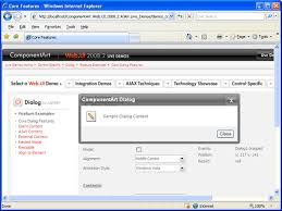 Componentart Dialog For Asp Net