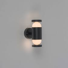 modern round outdoor wall lamp up and