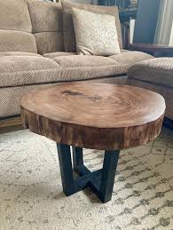 Wooden Round Coffee Table Handcrafted