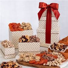 autumn mixed nuts gift tower by