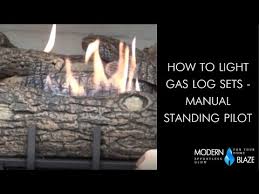 Gas Log Sets With Manual Standing Pilot
