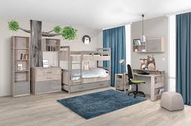 Примерна конфигурация за спален комплект за детска стая състояща се от модули от модулна система carolina крем. Modulno Obzavezhdane Za Detska Staya Kinder