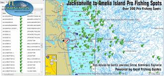 Jacksonville Florida Fishing Spots Gps Coordinates
